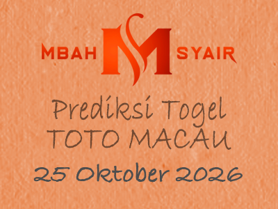 Kode Syair Macau 25 Oktober 2026 Hari Minggu