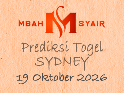 Kode Syair Sydney 19 Oktober 2026 Hari Senin