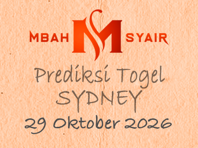 Kode Syair Sydney 29 Oktober 2026 Hari Kamis