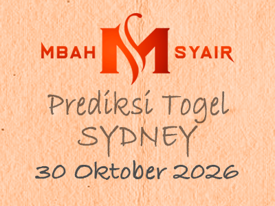 Kode Syair Sydney 30 Oktober 2026 Hari Jumat